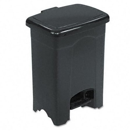 PINPOINT 4 Gallon  Plastic Step-on Waste Receptacle in Black PI516785